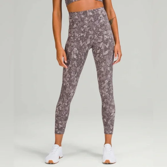 SOLD Lululemon Wunder Train High-Rise Tight 25" in Hideaway Camo Lunar Rock Mult - Picture 1 of 8